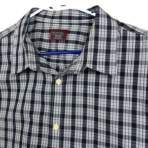 UNTUCKit Button Up Shirt Men 3XL Blue Plaid 100% Cotton Wrinkle Free Long Sleeve
